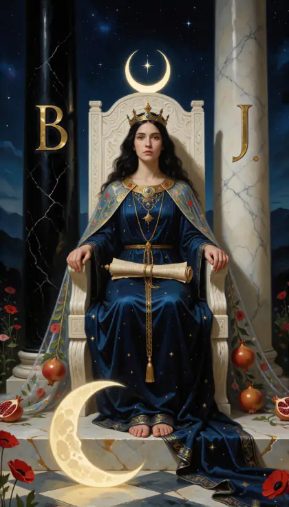 The High Priestess, Major Arcana · II, from the oil-painted Garden of Arcana tarot deck