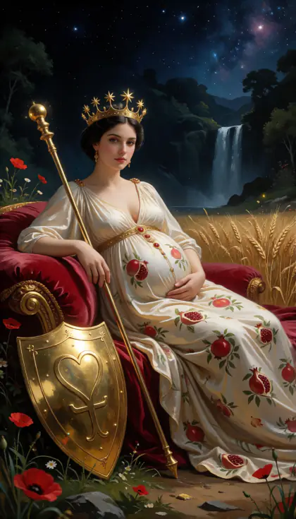 The Empress, Major Arcana · III, from the oil-painted Garden of Arcana tarot deck