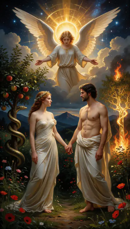 The Lovers, Major Arcana · VI, from the oil-painted Garden of Arcana tarot deck