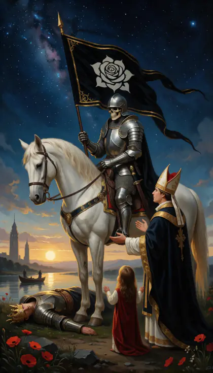 Death, Major Arcana · XIII, from the oil-painted Garden of Arcana tarot deck