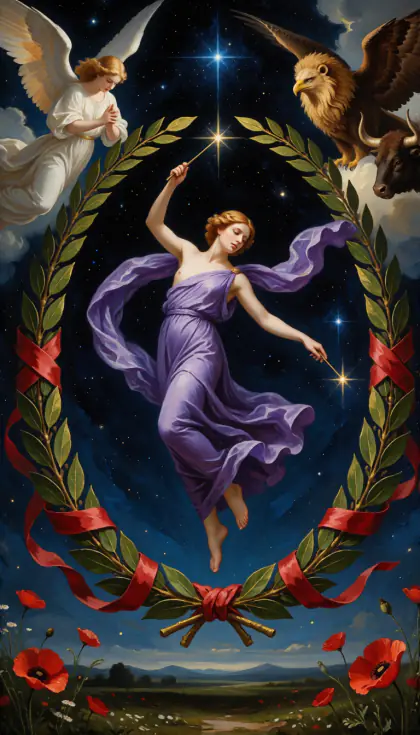 The World, Major Arcana · XXI, from the oil-painted Garden of Arcana tarot deck